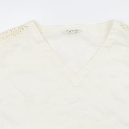 Miss Selfridge Womens Ivory   Basic Blouse Size 12