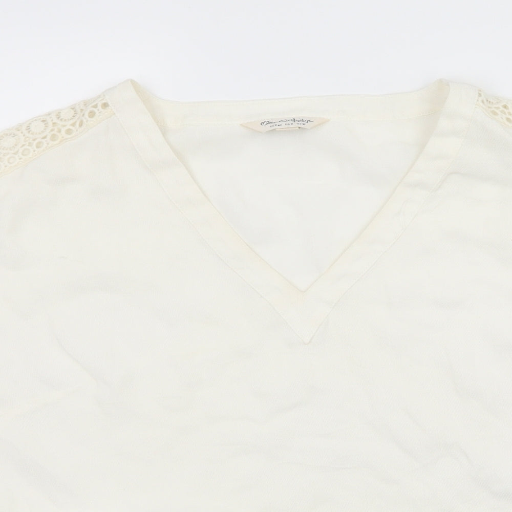 Miss Selfridge Womens Ivory   Basic Blouse Size 12