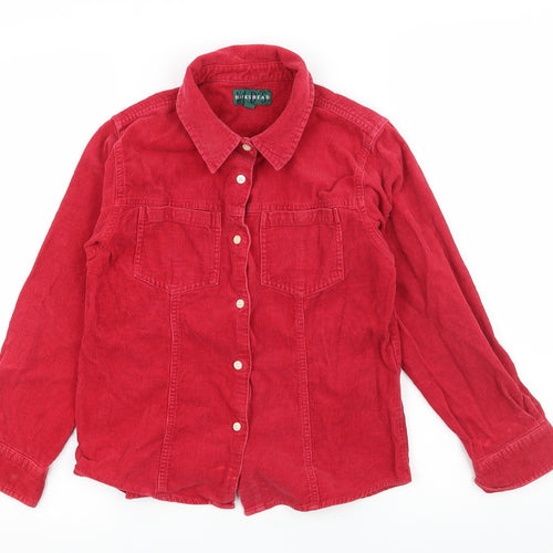 Hawkshead Boys Red  Corduroy Basic Button-Up Size 9-10 Years