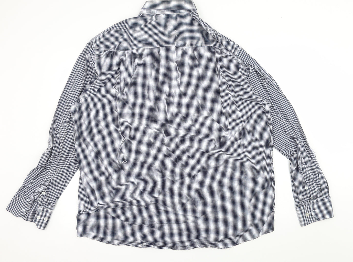 F&F Mens Blue Check   Button-Up Size 18