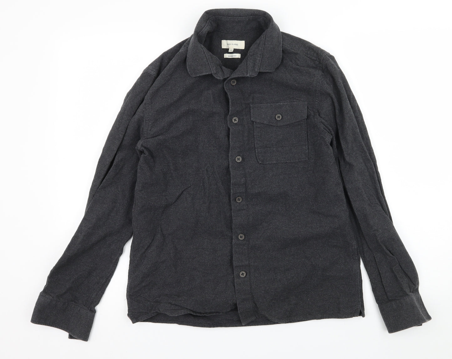River Island Mens Grey    Button-Up Size S