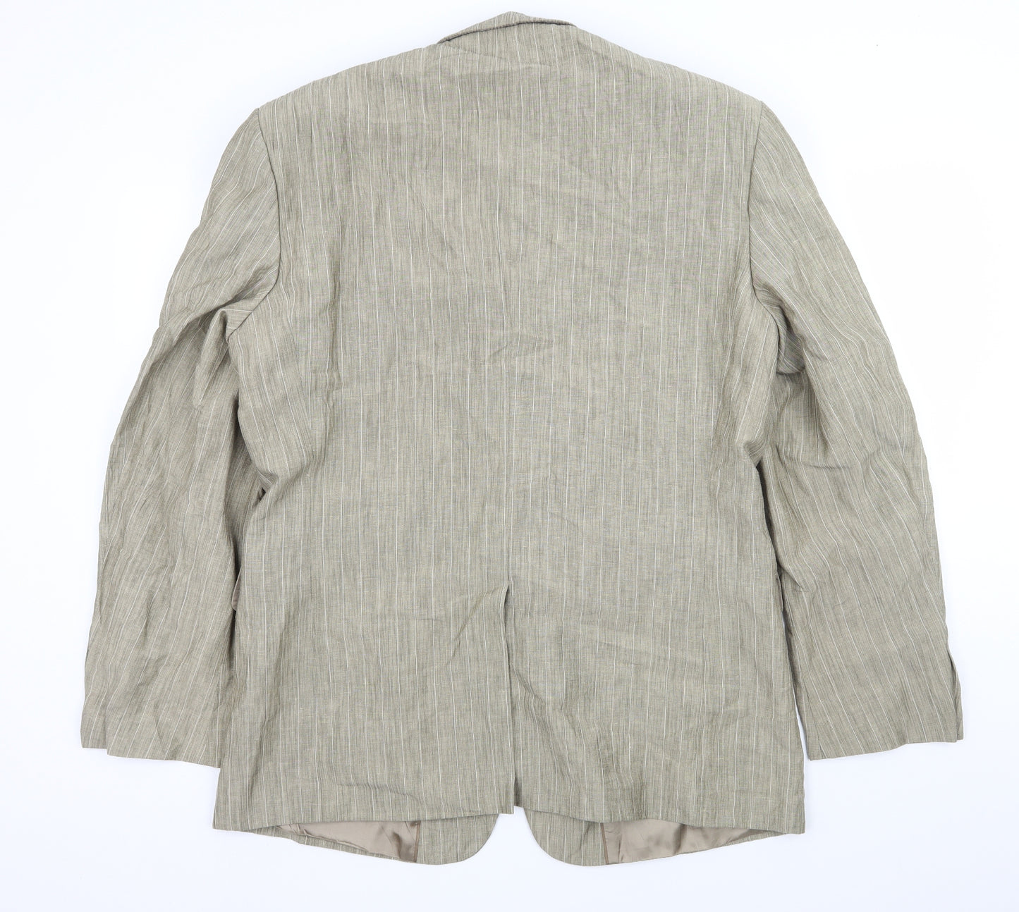 Lakeland Mens Beige Striped  Jacket Suit Jacket Size L