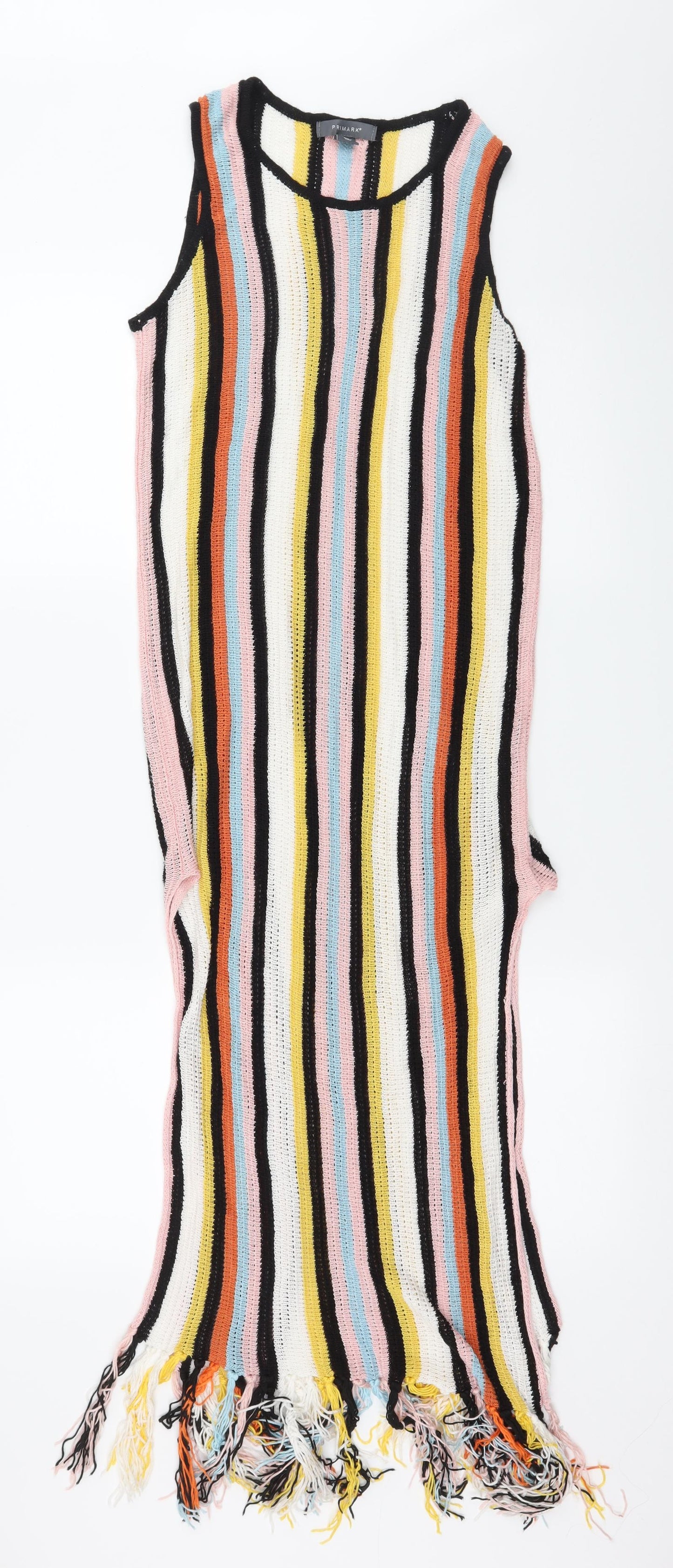 Primark Womens Multicoloured Striped Knit Tank Dress  Size 14