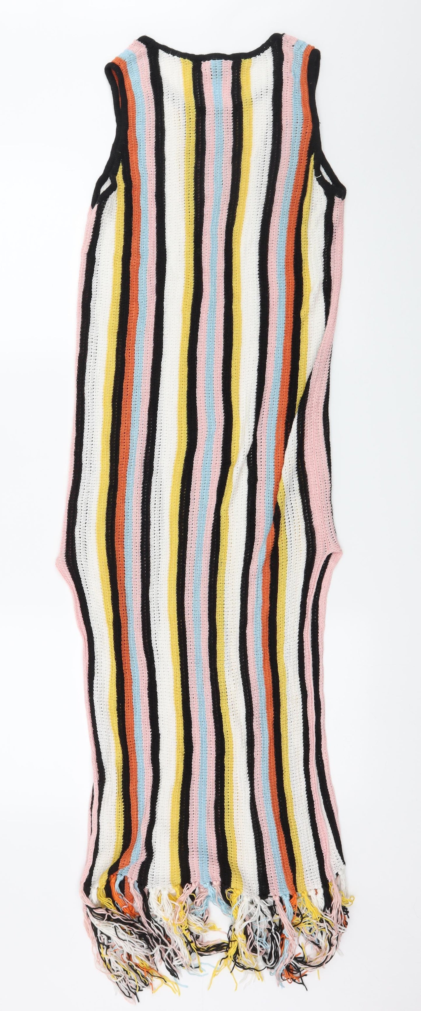Primark Womens Multicoloured Striped Knit Tank Dress  Size 14