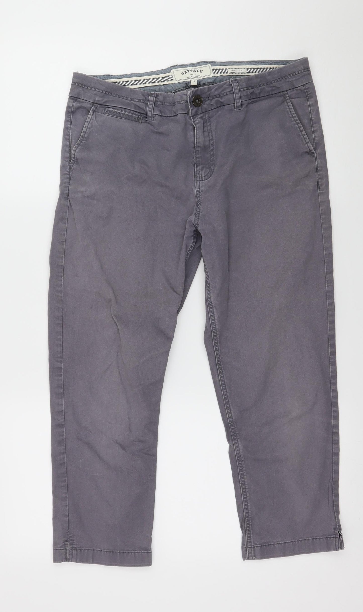 Fat Face Womens Grey   Trousers  Size 12 L23 in
