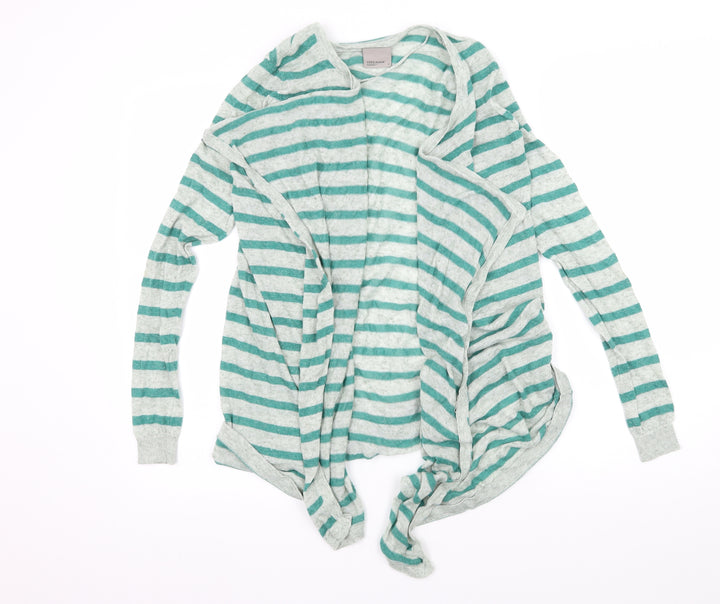 VERO MODA Womens Green Striped Cardigan Jumper Size XS