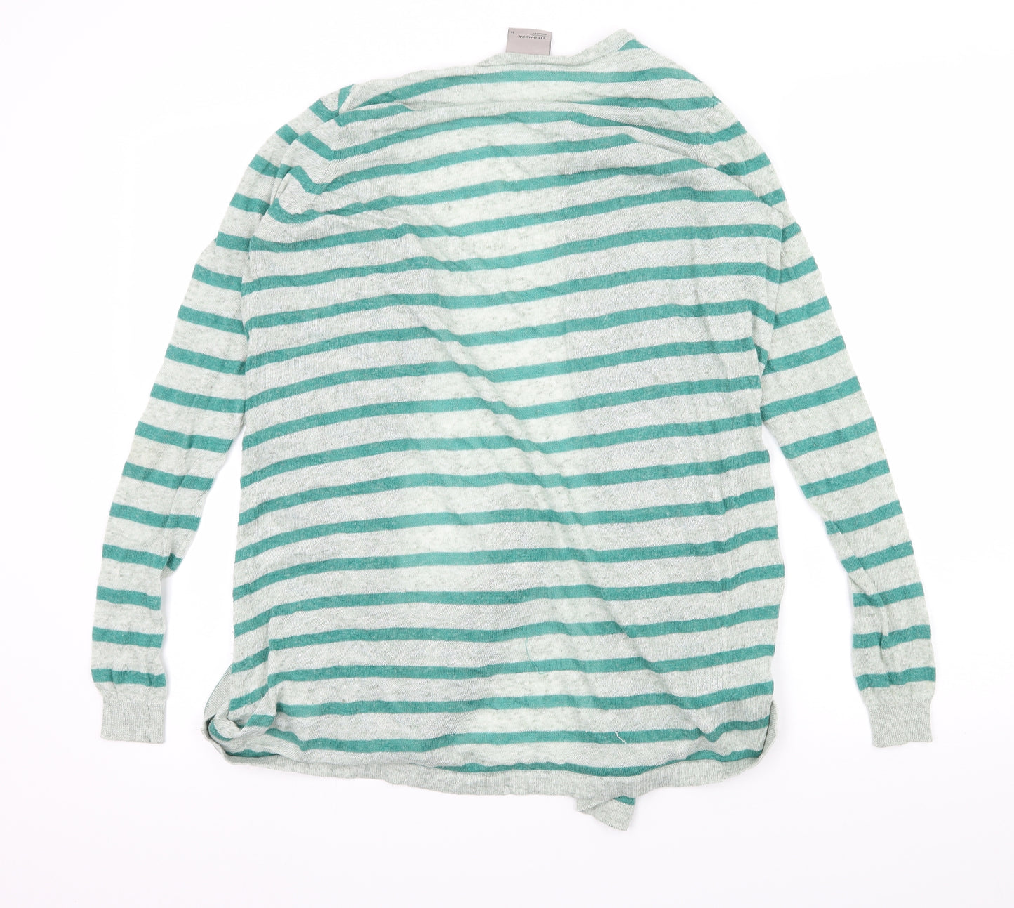 VERO MODA Womens Green Striped  Cardigan Jumper Size XS