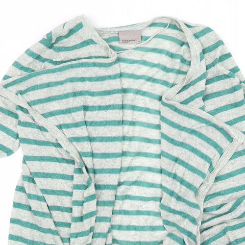 VERO MODA Womens Green Striped  Cardigan Jumper Size XS