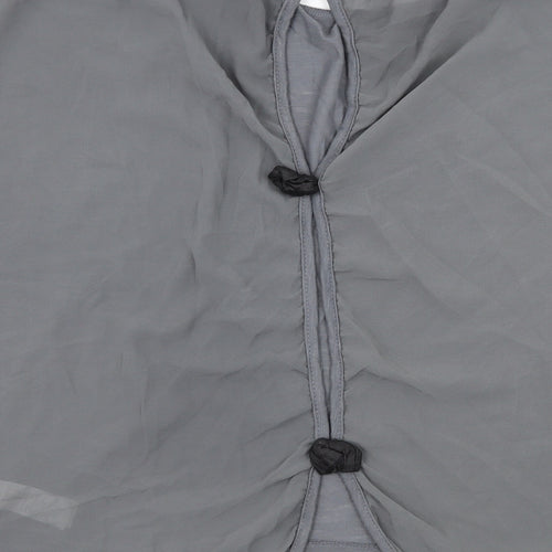 New Look Womens Grey  Jersey Basic Blouse Size M  - Cut out back