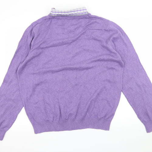 Marks and Spencer Mens Purple  Knit Pullover Jumper Size L