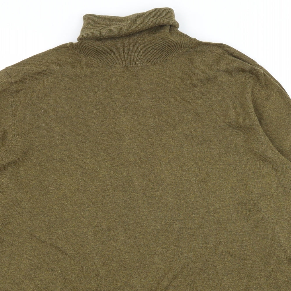Massimo Dutti Mens Green  Knit Pullover Jumper Size M