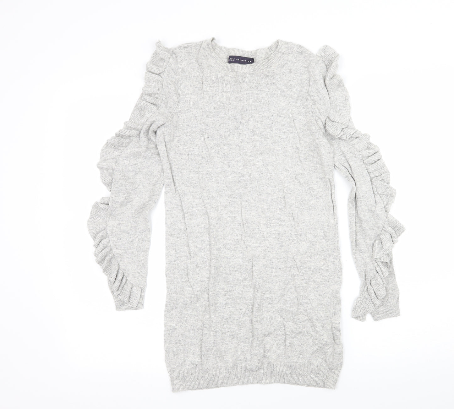 Marks and Spencer Womens Grey  Knit Pullover Jumper Size 8