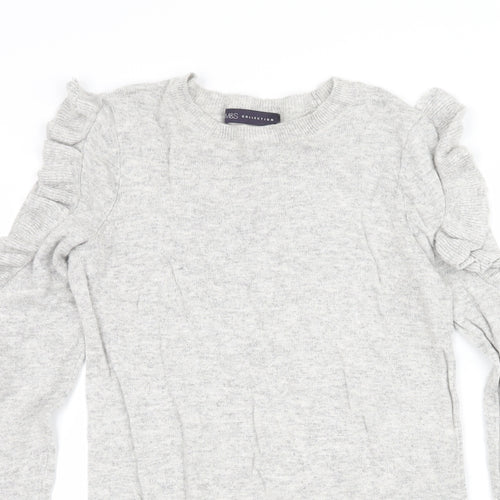 Marks and Spencer Womens Grey  Knit Pullover Jumper Size 8