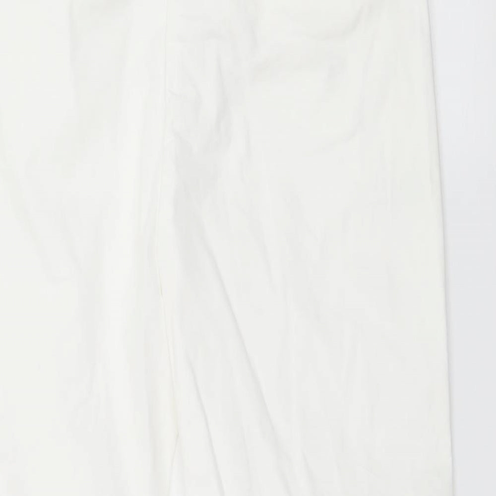 Marks and Spencer Womens White   Trousers  Size 8 L25 in