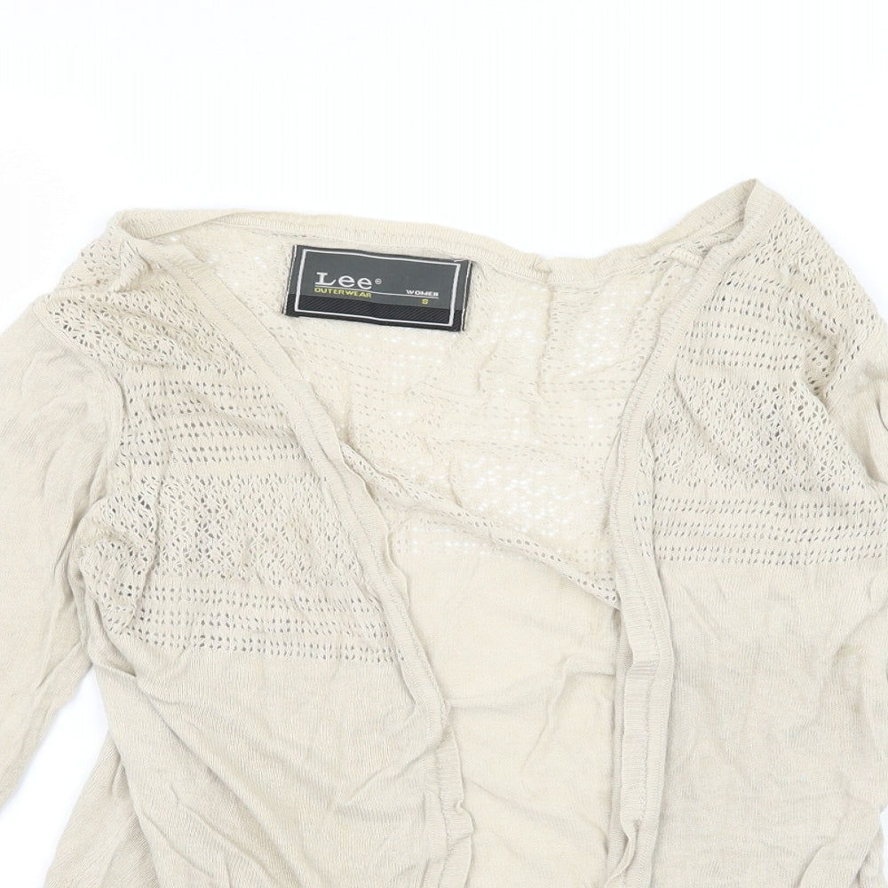 Lee Womens Beige  Knit Cape Jumper Size S