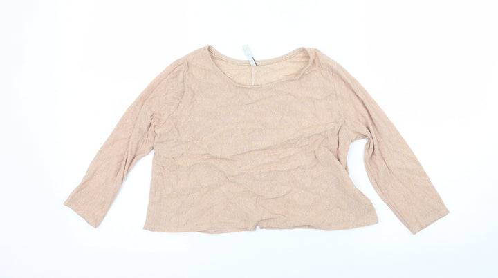 Stradivarius Womens Pink Knit Basic T-Shirt Size S