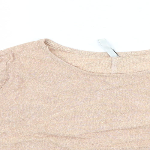 Stradivarius Womens Pink  Knit Basic T-Shirt Size S