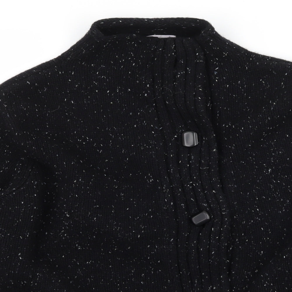 Scriba Womens Black  Knit Cardigan Jumper Size L