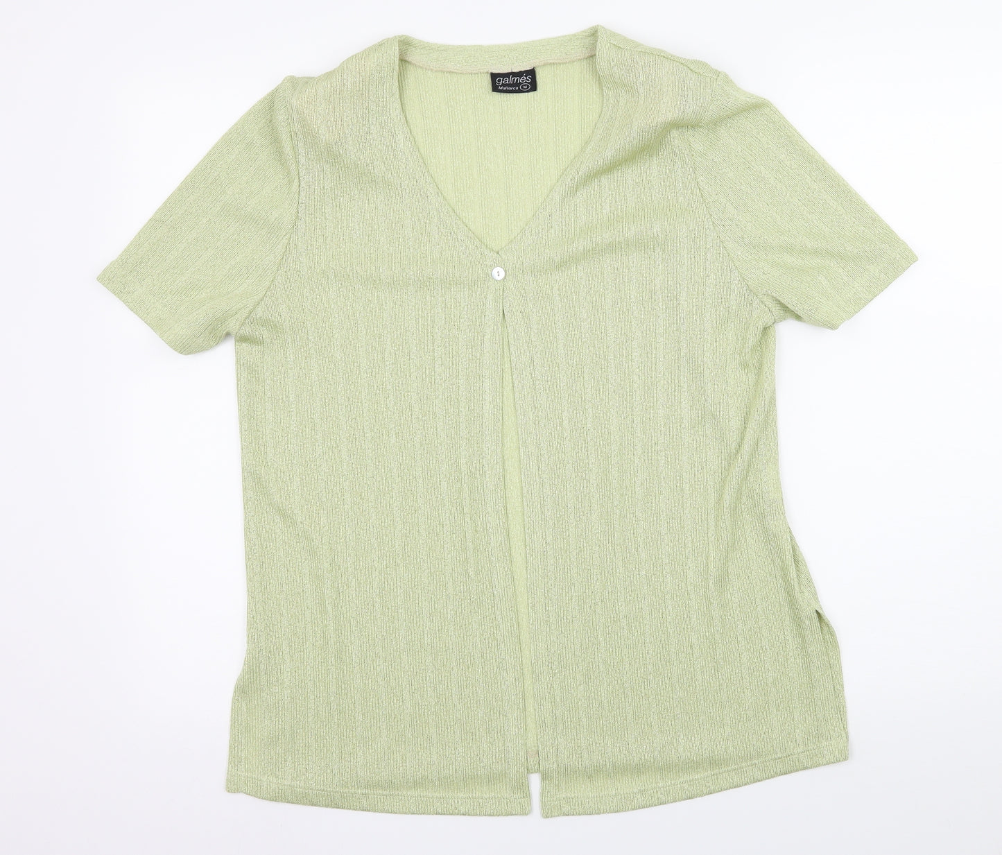 Galmes Womens Green  Knit Cardigan Jumper Size M