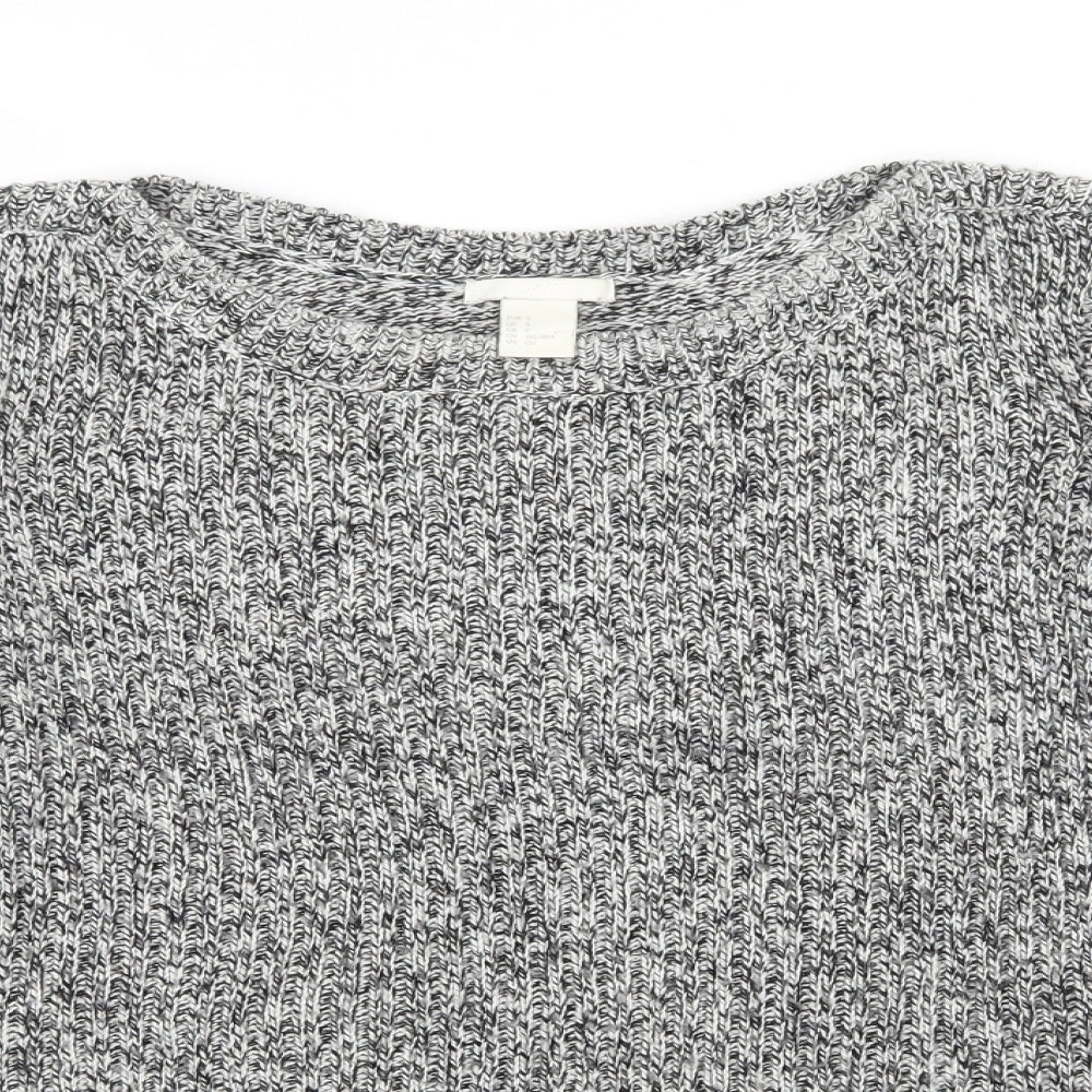 H&M Womens Grey  Knit Pullover Jumper Size S
