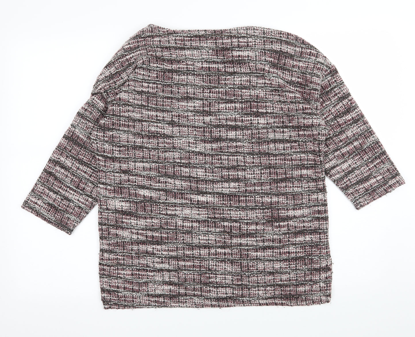 Nutmeg Womens Pink Striped Knit Pullover Jumper Size 12