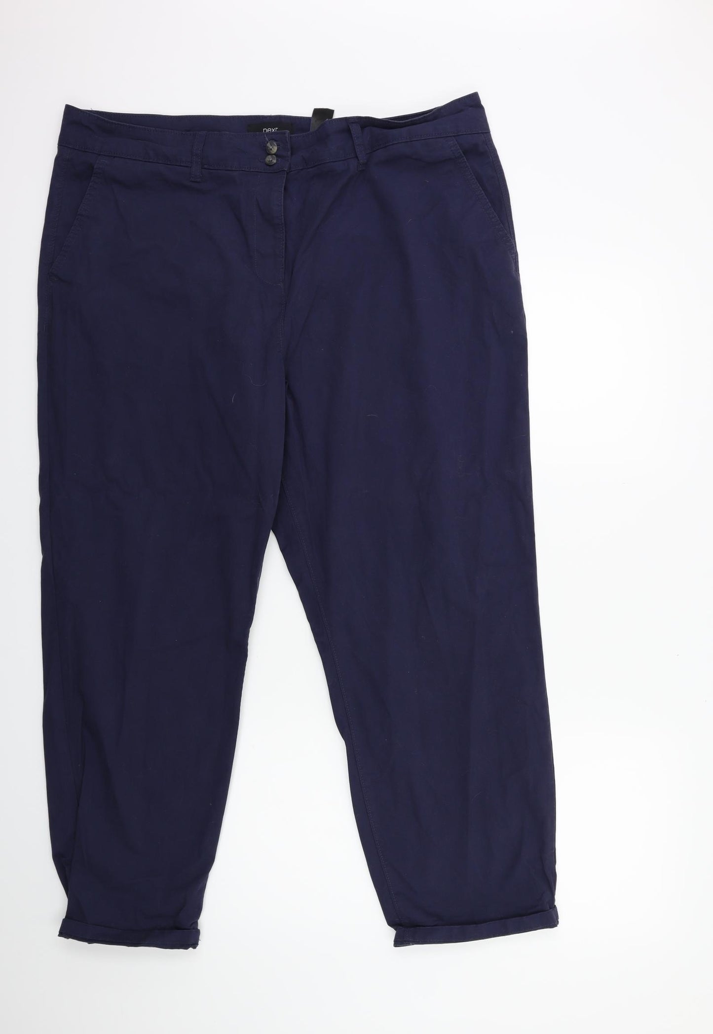 NEXT Womens Blue   Chino Trousers Size 20 L28 in