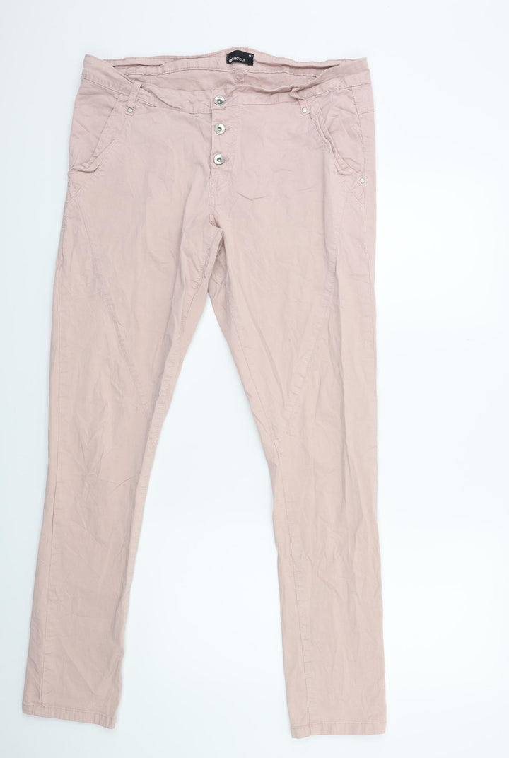Gina Tricot Womens Pink Cargo Trousers Size 16 L31 in