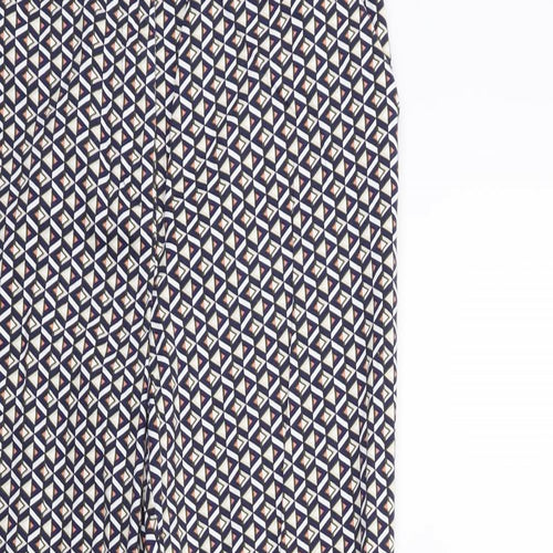 TU Womens Blue Geometric  Snow Pants Trousers Size 12 L28 in