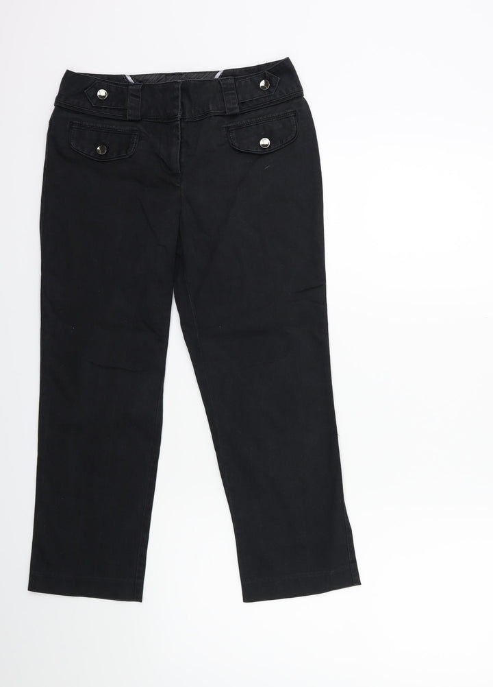 NEXT Womens Black   Trousers  Size 28 in L23 in