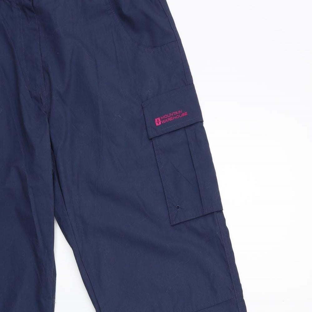 Mountain Warehouse Womens Blue   Cargo Trousers Size 12 L30 in