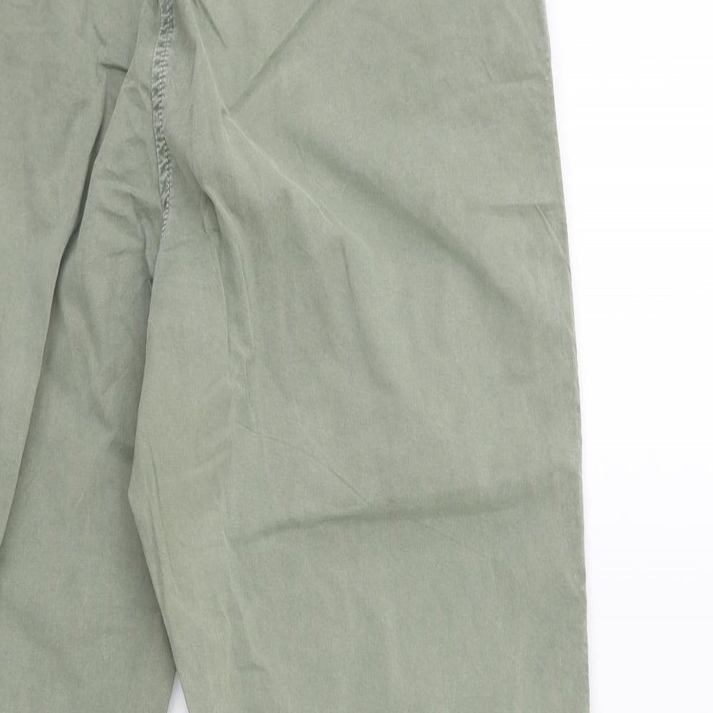 Marks and Spencer Womens Green   Chino Trousers Size 14 L26 in