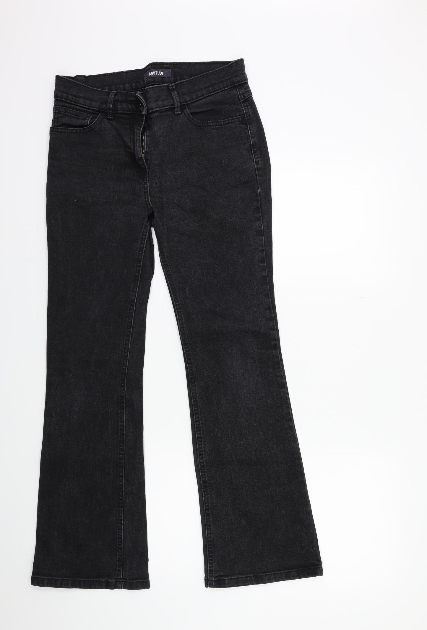 Marks and Spencer Womens Black  Denim Flared Jeans Size 10 L29 in