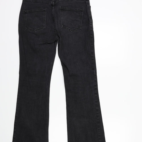Marks and Spencer Womens Black  Denim Flared Jeans Size 10 L29 in
