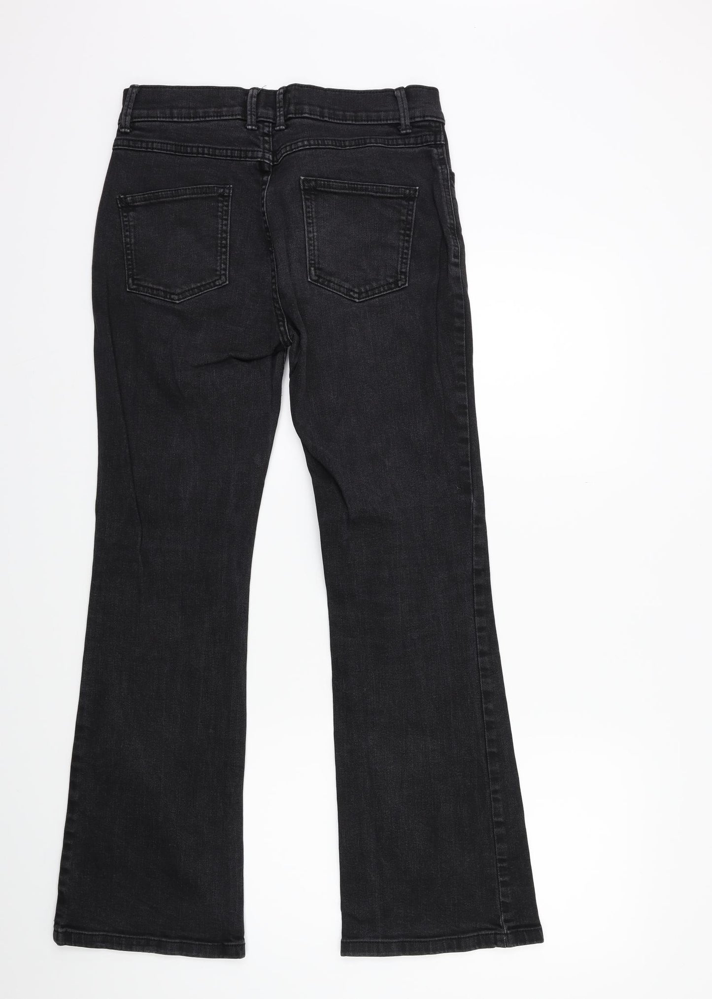 Marks and Spencer Womens Black  Denim Flared Jeans Size 10 L29 in