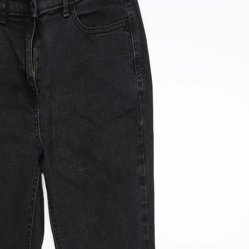 Marks and Spencer Womens Black  Denim Flared Jeans Size 10 L29 in