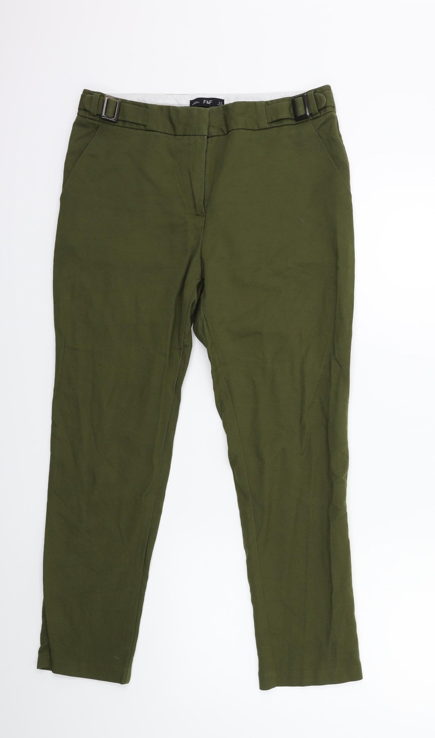 F&F Womens Green   Trousers  Size 12 L26 in