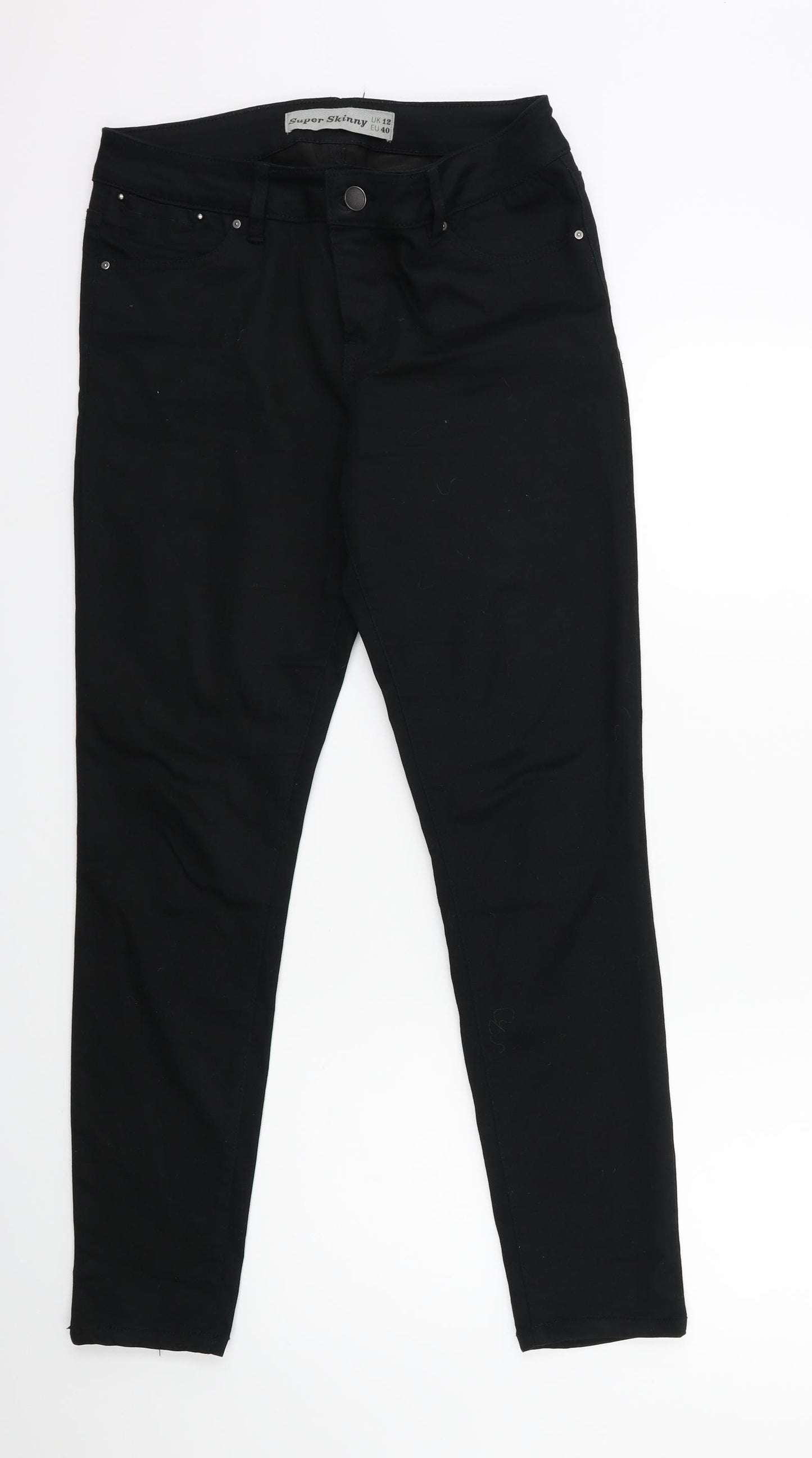 New Look Womens Black  Denim Skinny Jeans Size 12 L30 in