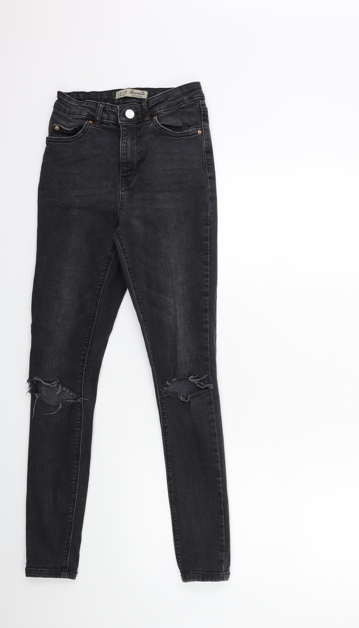 Denim & Co. Womens Black Denim Skinny Jeans Size 6 L27 in