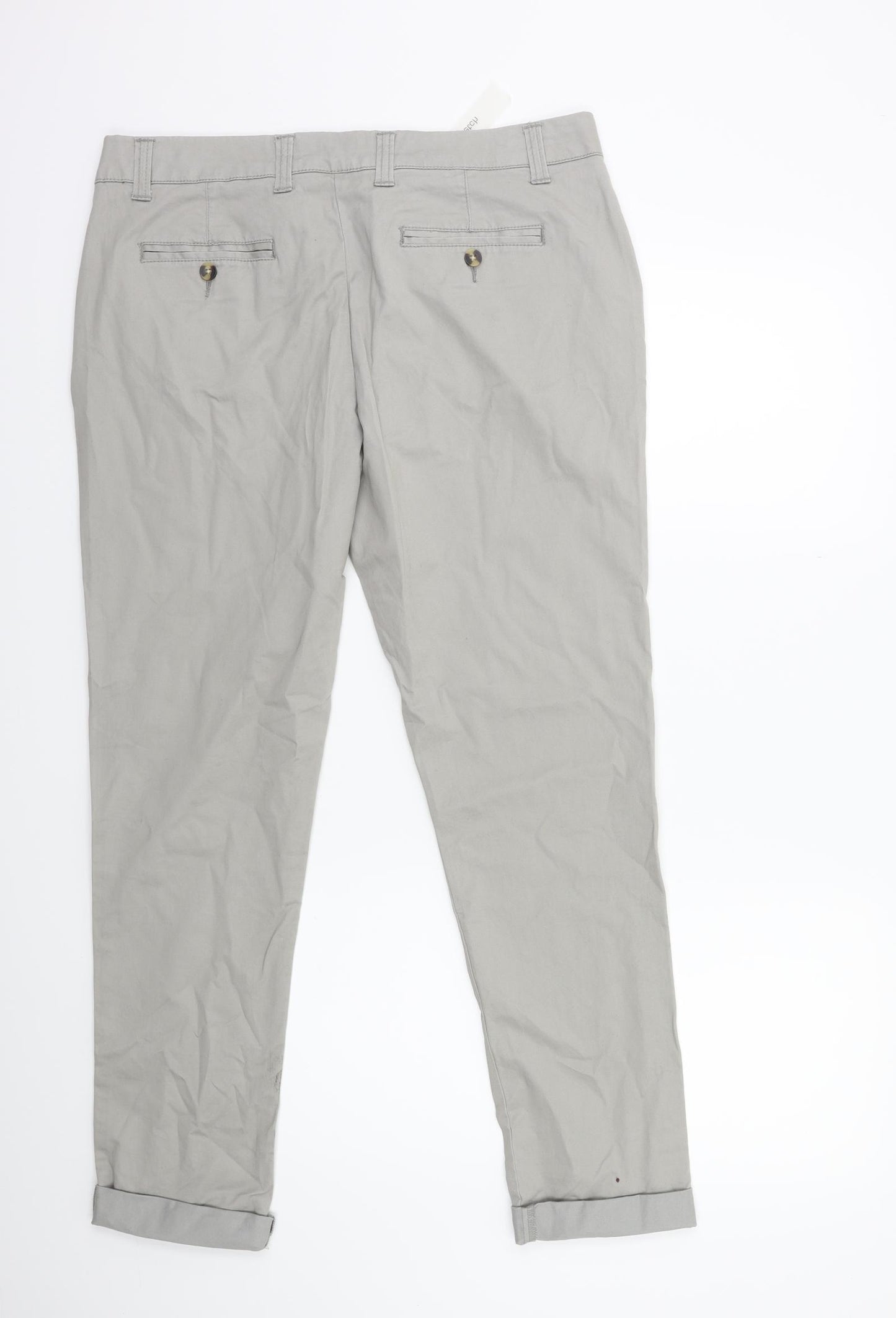 Papaya Womens Grey   Chino Trousers Size 14 L27 in