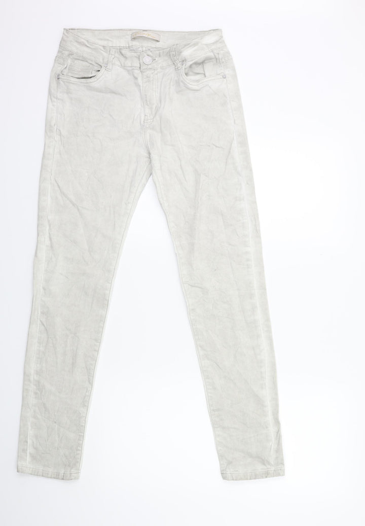 noxy Womens Grey Denim Skinny Jeans Size 14 L30 in