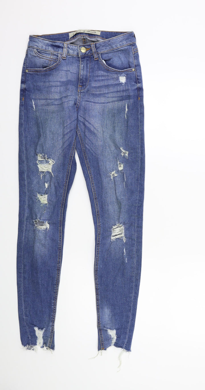 Denim & Co. Womens Beige Denim Skinny Jeans Size 8 L30 in