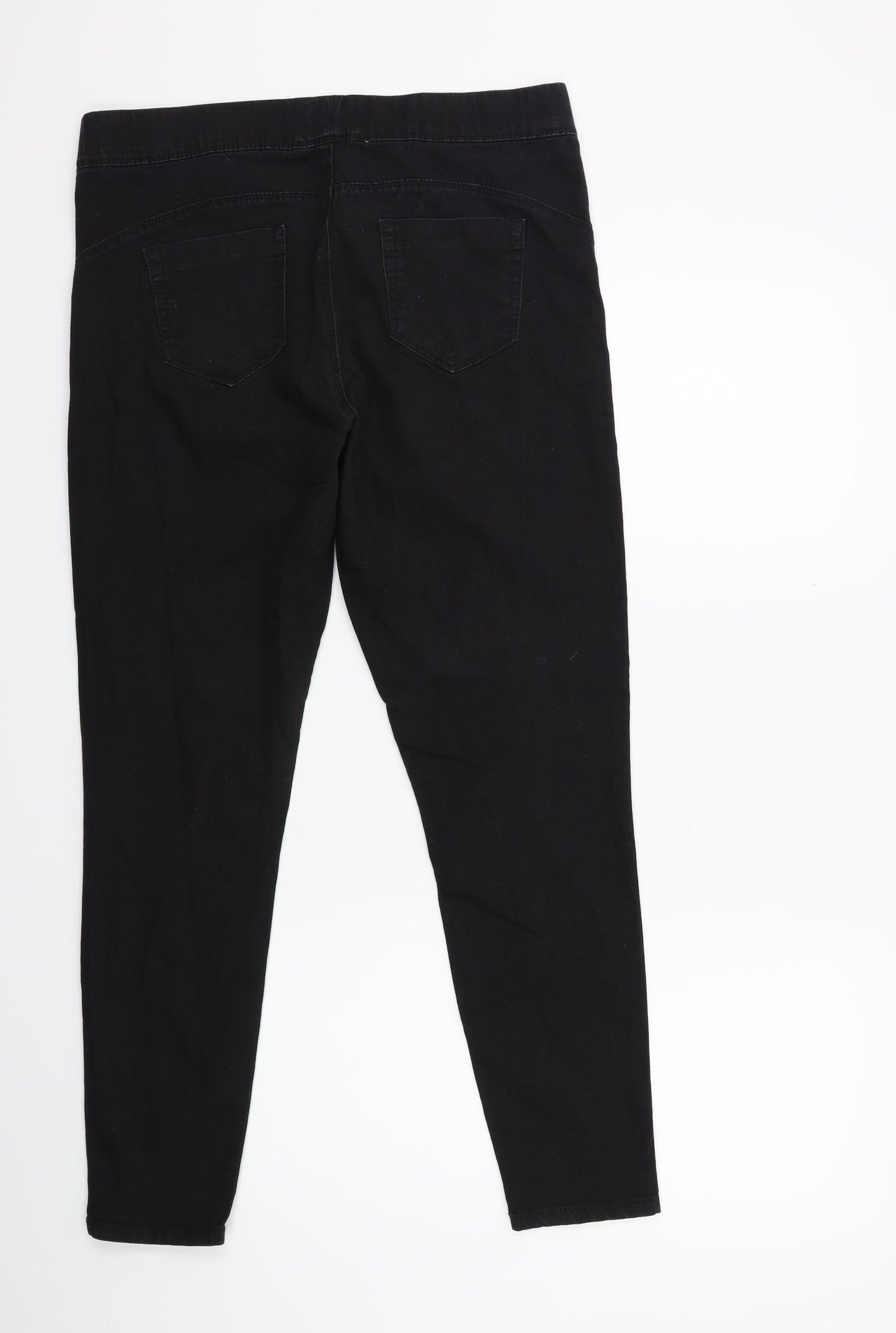 Denim & Co. Womens Black  Denim Jegging Jeans Size 14 L29 in