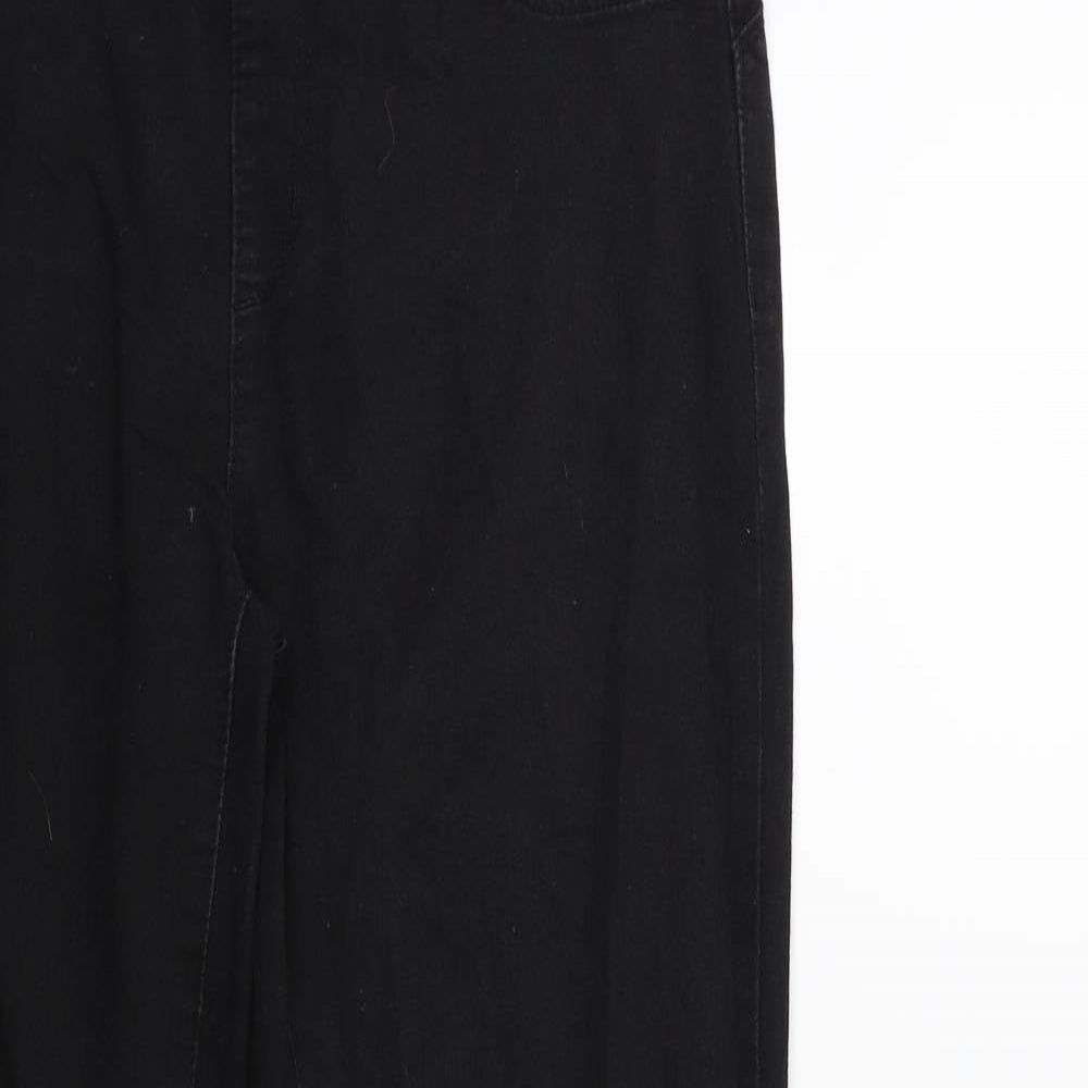 Denim & Co. Womens Black  Denim Jegging Jeans Size 14 L29 in