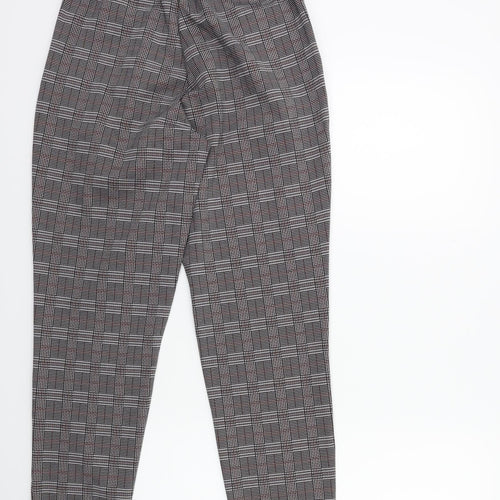 Jaqueline deYong Womens Grey Check  Trousers  Size S L26 in