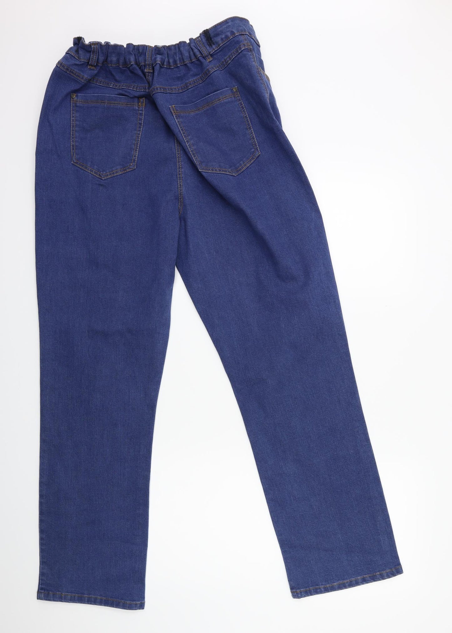 M&Co Womens Blue  Denim Straight Jeans Size 22 L31 in