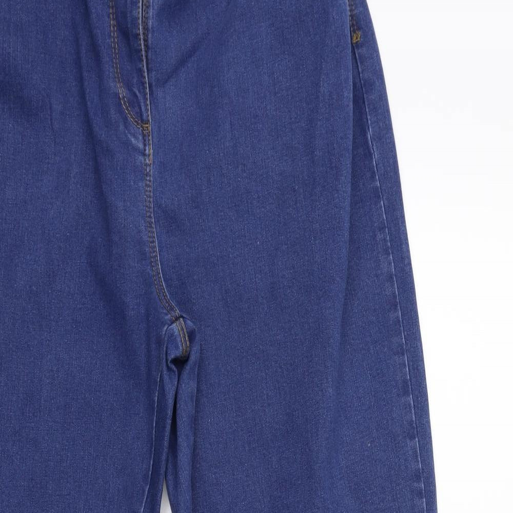 M&Co Womens Blue  Denim Straight Jeans Size 22 L31 in