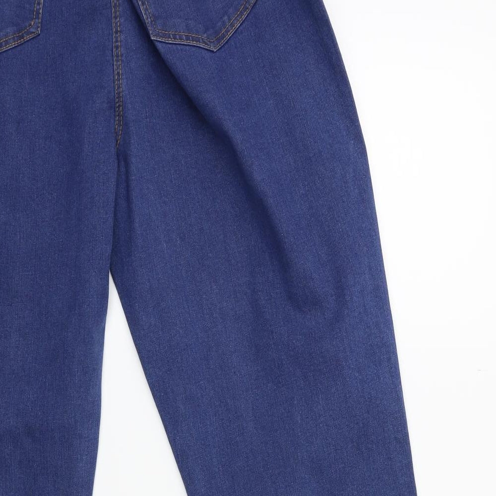 M&Co Womens Blue  Denim Straight Jeans Size 22 L31 in