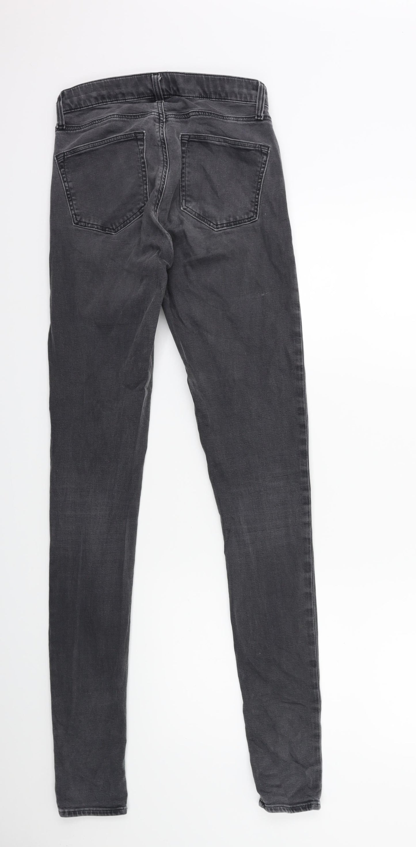 Preworn Womens Grey  Denim Skinny Jeans Size 26 in L31 in