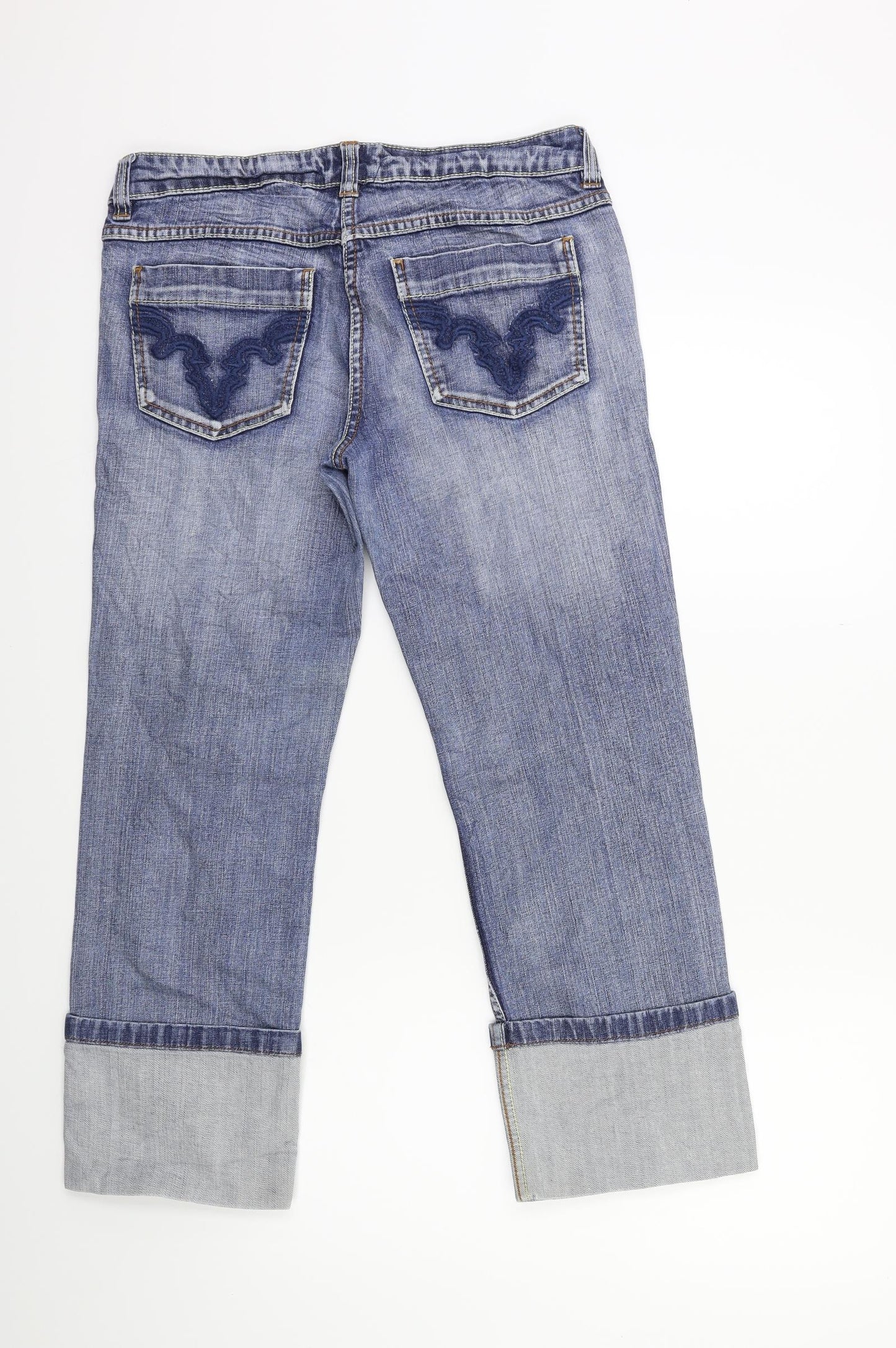 s.Oliver Womens Blue  Denim Cropped Jeans Size 10 L24 in