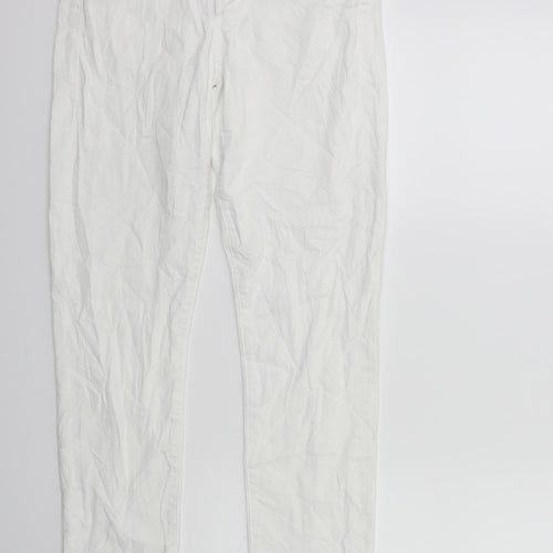 cOFh Womens White  Denim Skinny Jeans Size 28 in L30 in
